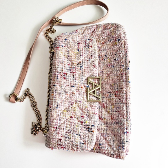 Aldo Tweed Hand Bag Hobo Strap - Picture 5 of 6